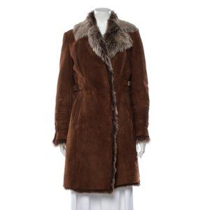 Cole Haan Shearling Fur Womens Coat Jacket Size Small